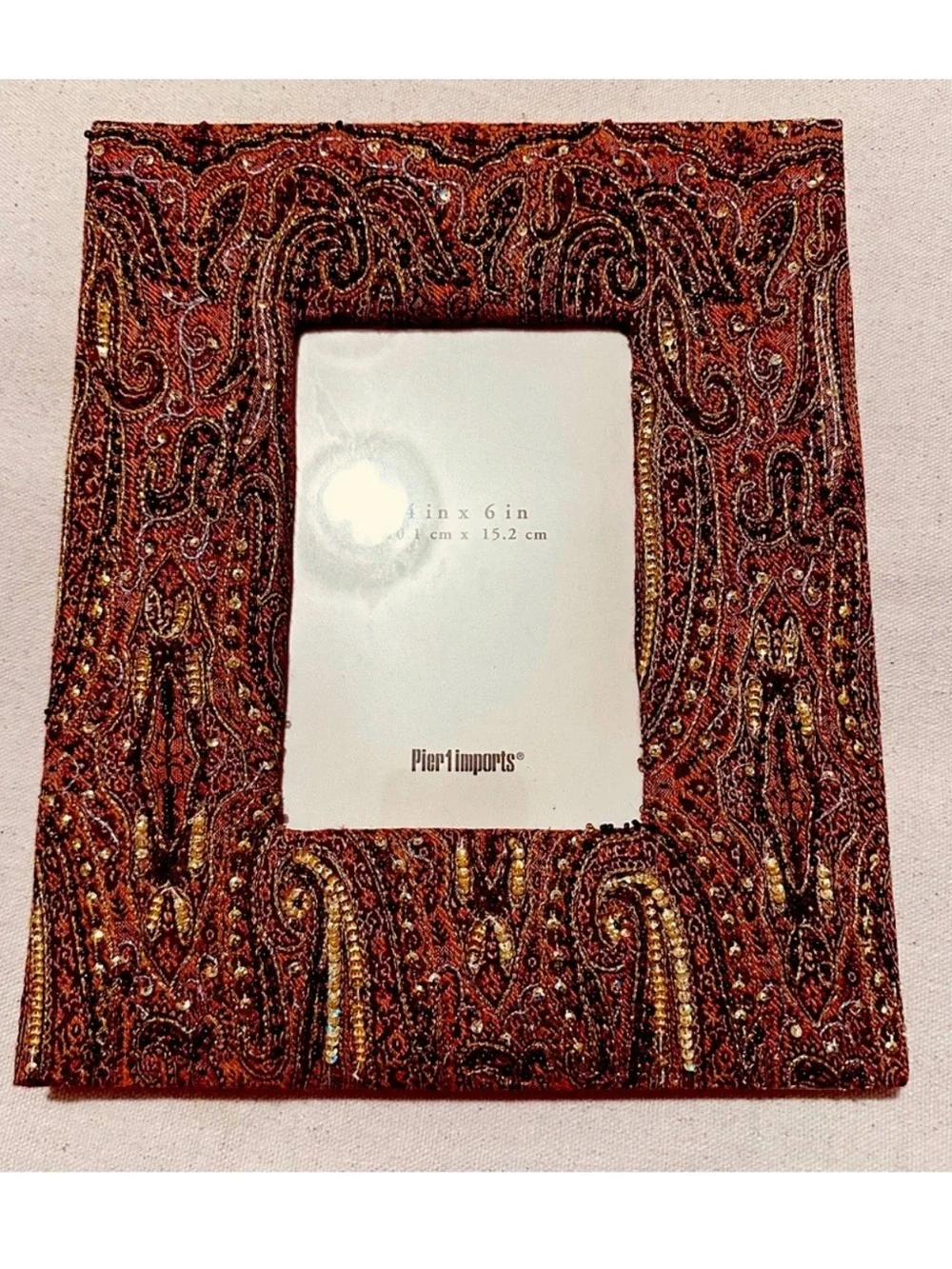 Pier 1 Imports | Frame | Jamavar Embroidered Desk Frame